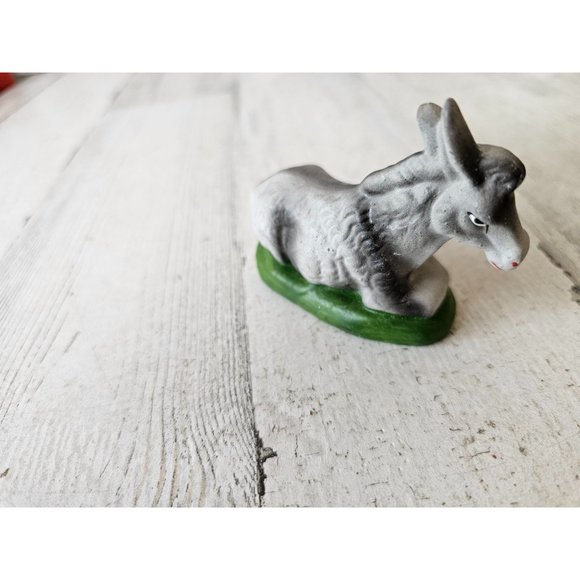 Vintage Japan donkey 19 Nativity village Xmas decor - Picture 3 of 8